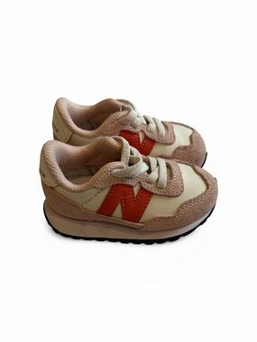 New Balance 237 Kids Pink and Coral Sneaker - Classic 'N' Logo